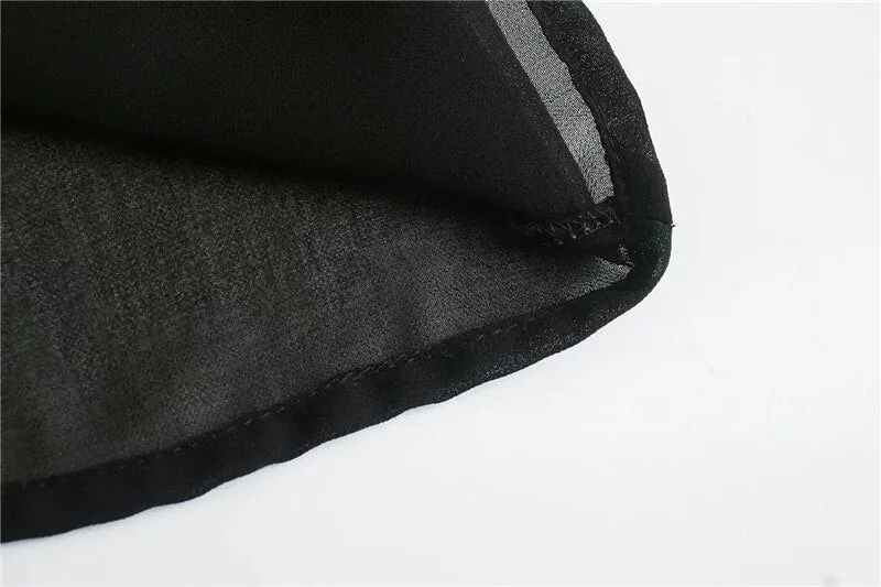 BLACK PLEATED BLOUSE