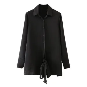 BLOUSE WITH BOW TIED