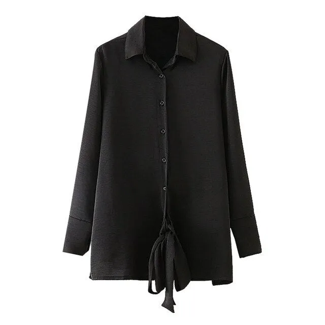 BLOUSE WITH BOW TIED