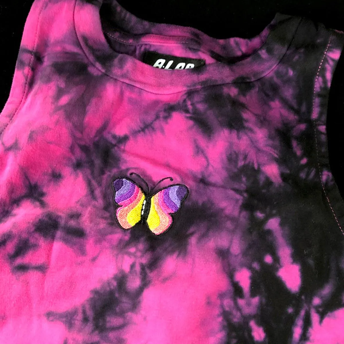 Butterfly Pink Acid Tie Dye Tank Top