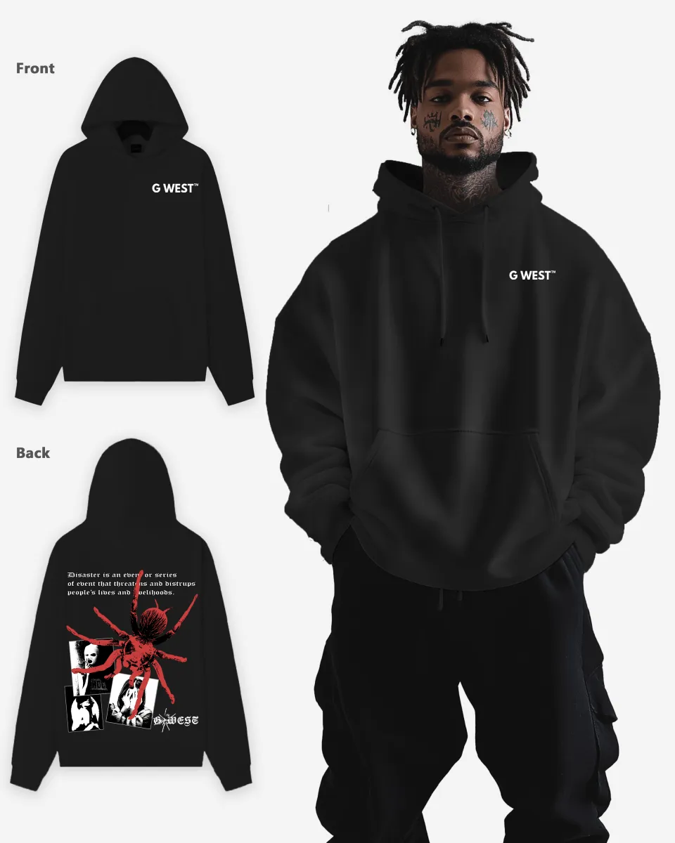 G West Big Spider Oversize Hoodie Mens Style