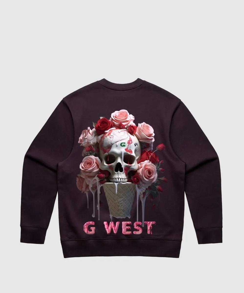 G West Ice Cream Skull Heavy Premium Crewneck - 6 Colors
