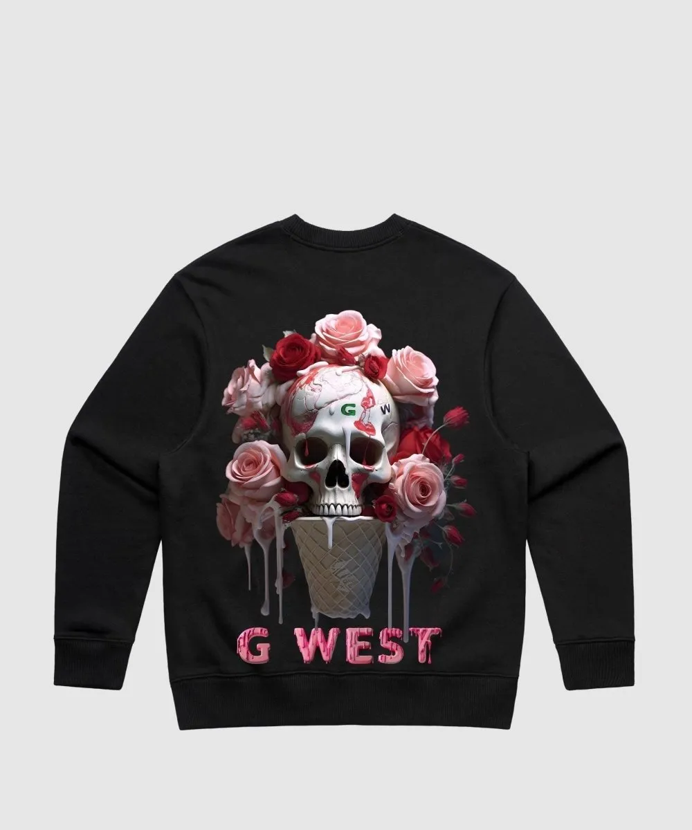 G West Ice Cream Skull Heavy Premium Crewneck - 6 Colors