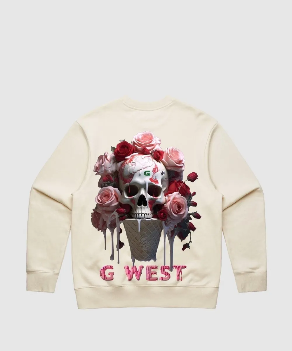 G West Ice Cream Skull Heavy Premium Crewneck - 6 Colors
