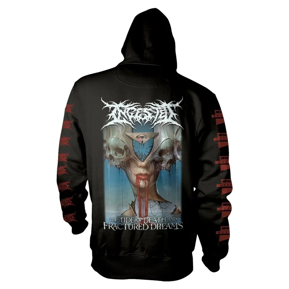 Ingested "The Tide Of Death and Fractured Dreams" Black Pullover Hoodie