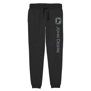 John Deere Men's Black Logo Fleece Sweat Pants