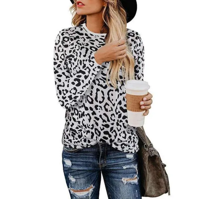 Lady Leopard Print Fitted Shirt