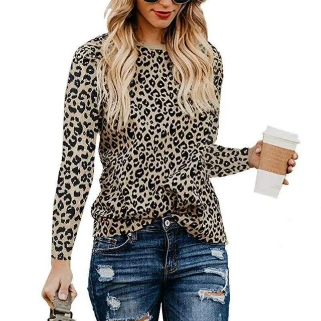 Lady Leopard Print Fitted Shirt