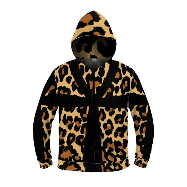 Leopard Ankh Skin Zipper Hoodie
