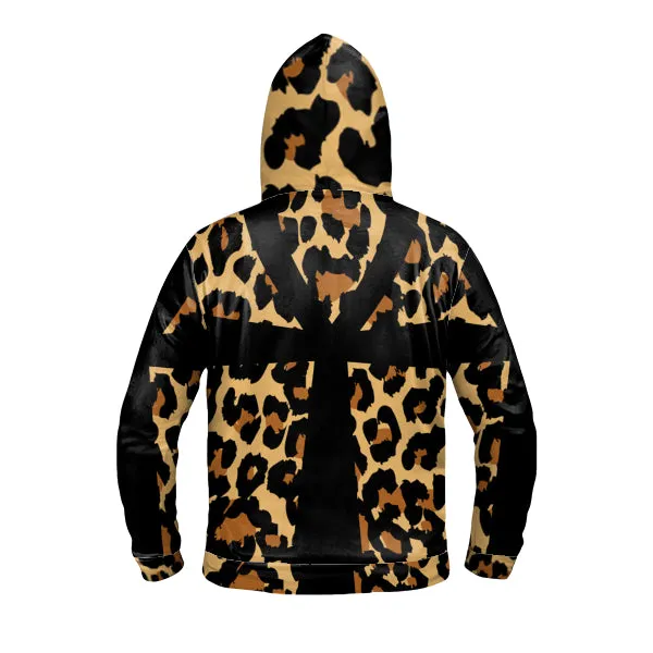 Leopard Ankh Skin Zipper Hoodie