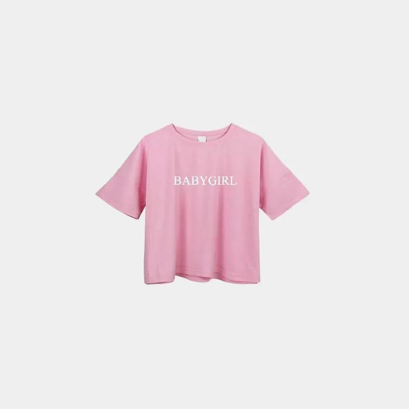 Letter Print Crop Top