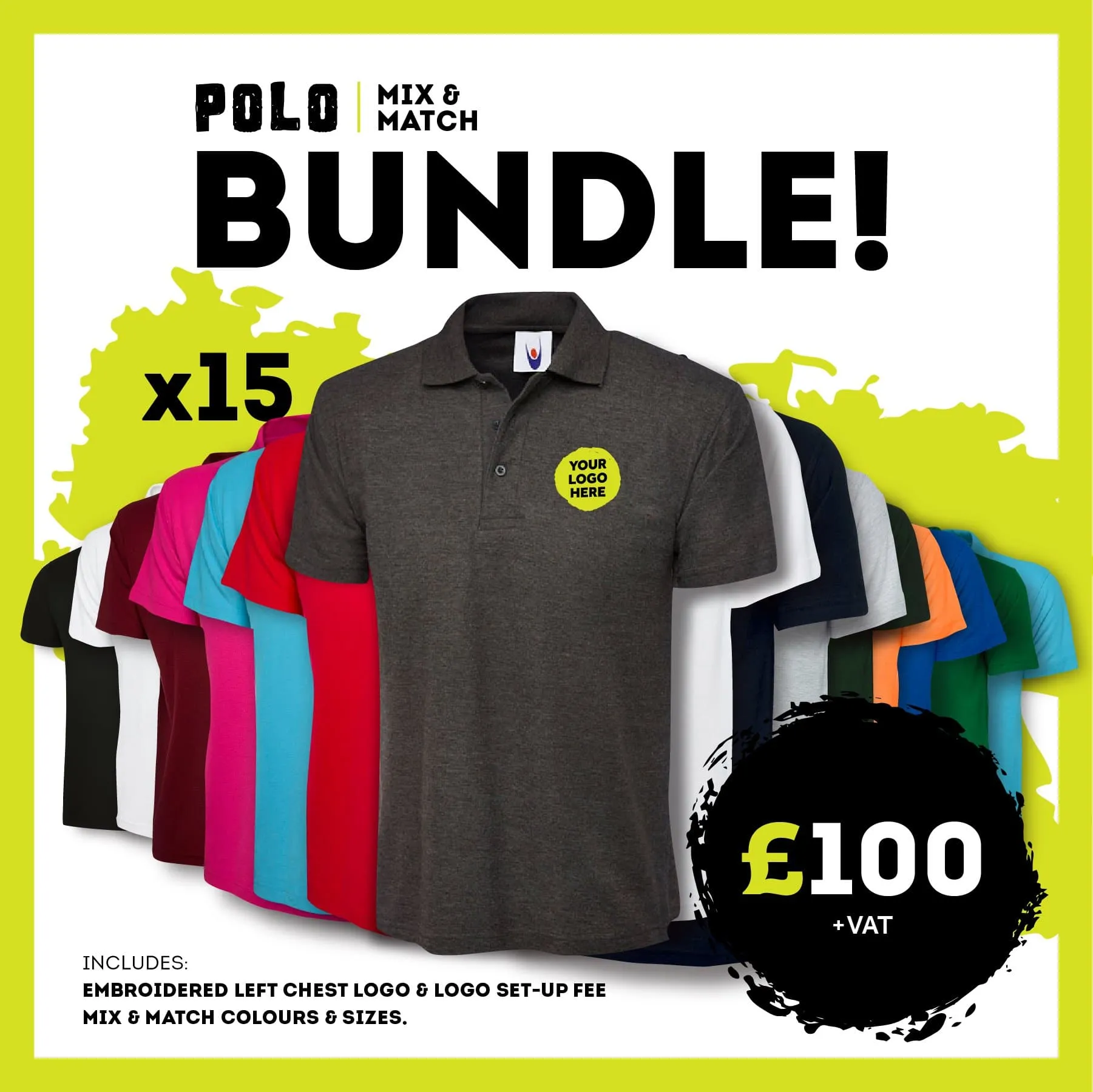 Polo Shirt Bundle Deal x15
