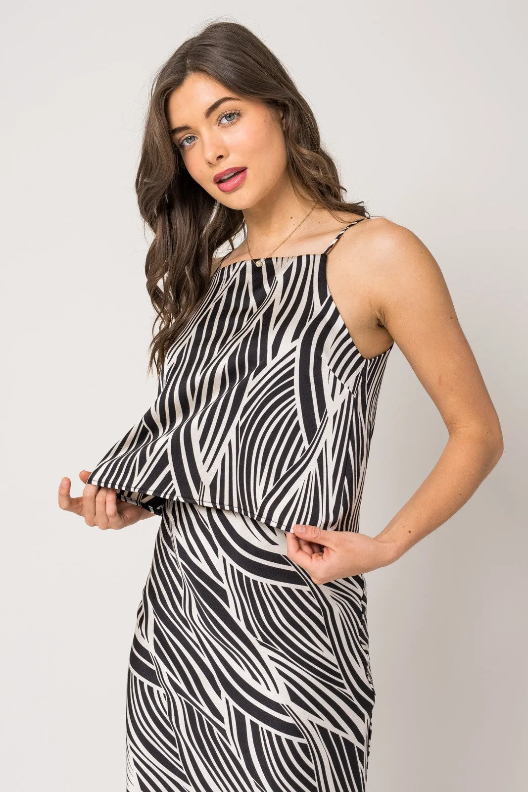 Zebra Cropped Tank Top