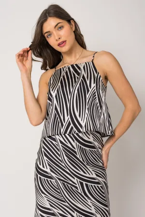 Zebra Cropped Tank Top